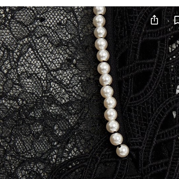 🤍🖤Sandro Woman Dente Embellished Paneled Lace Mini Dress Black Size 36/ us 2 - Picture 6 of 8